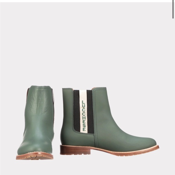 Lucchese All-Weather Military Green Chelsea Boot - Picture 3 of 3